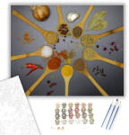  Fűszercsillag - számfestő készlet - 40×50 cm (Keretre feszítve)