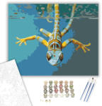 Számfestő Vidám Gekkó Üvegfelületen - számfestő készlet - 40×50 cm (Keretre feszítve) (crea6009-40X50-KF)