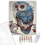  Bagoly - számfestő készlet - 40×50 cm (Keretre feszítve)