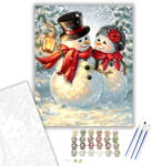  Hóemberek- számfestő készlet - 40×50 cm (Keretre feszítve)