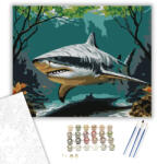  Bikacápa a Mangrove Erdőnél - számfestő készlet - 40×50 cm (Keretre feszítve)