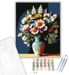  Színpompás nyári virágzás - számfestő készlet - 40×50 cm (Keretre feszítve)