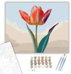  Neon Tulipán - számfestő készlet - 40×50 cm (Keretre feszítve)