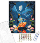 Számfestő Krishna Éjszakai Fuvolajátéka - számfestő készlet - 40×50 cm (Keretre feszítve) (crea6724-40X50-KF)