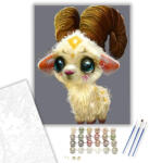 Számfestő Aranyos kiskecske - számfestő készlet - 40×50 cm (Keretre feszítve) (crea333-40X50-KF)