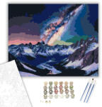 Számfestő Tejút a Havas Hegyek Felett - számfestő készlet - 40×50 cm (Keretre feszítve) (crea7213-40X50-KF)