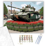  Emlékművé Átalakított Történelmi Tank - számfestő készlet - 40×50 cm (Keretre feszítve)