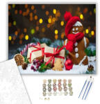 Számfestő Mézeskalács ajándék - számfestő készlet - 40×50 cm (Keretre feszítve) (crea254-40X50-KF)