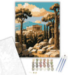  Parthenón az Akropoliszon - számfestő készlet - 40×50 cm (Keretre feszítve)