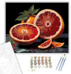  Vérnarancs és Fahéj Kompozíció - számfestő készlet - 40×50 cm (Keretre feszítve)