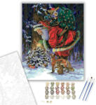  Erdei ajándékozás - számfestő készlet - 40×50 cm (Keretre feszítve)