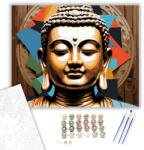  Graffiti Buddha - számfestő készlet - 40×50 cm (Keretre feszítve)
