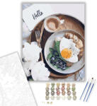 Számfestő Kedves reggeli - számfestő készlet - 40×50 cm (Keretre feszítve) (crea1538-40X50-KF)