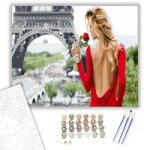 Számfestő Romantika Párizsban - számfestő készlet - 40×50 cm (Keretre feszítve) (crea1019-40X50-KF)