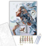 Számfestő Madarak szabadsága - számfestő készlet - 40×50 cm (Keretre feszítve) (crea304-40X50-KF)