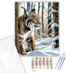 Számfestő Havas Erdő Hiúza - számfestő készlet - 40×50 cm (Keretre feszítve) (crea5548-40X50-KF)