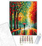  Őszi Színek Séta - számfestő készlet - 40×50 cm (Keretre feszítve)