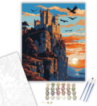 Számfestő Misztikus Naplemente az Ősi Várnál - számfestő készlet - 40×50 cm (Keretre feszítve) (crea5918-40X50-KF)