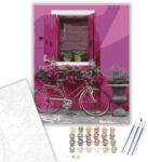  A rózsaszín falnál - számfestő készlet - 40×50 cm (Keretre feszítve)