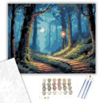 Számfestő Varázslatos Erdő Tündéres Fényekkel - számfestő készlet - 40×50 cm (Keretre feszítve) (crea5720-40X50-KF)