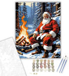  Téli Pihenés Harmóniája - számfestő készlet - 40×50 cm (Keretre feszítve)