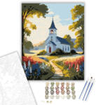  Napkelte a Vidéki Kápolnánál - számfestő készlet - 40×50 cm (Keretre feszítve)