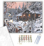 Számfestő Havas Otthon 2 - számfestő készlet - 40×50 cm (Keretre feszítve) (6724-40X50-KF)