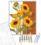  Napraforgó - számfestő készlet - 40×50 cm (Keretre feszítve)