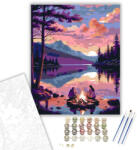  Naplemente Tóparti Tábortűz - számfestő készlet - 40×50 cm (Keretre feszítve)