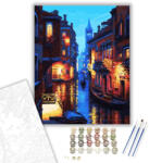 Számfestő Velence Éjjel - számfestő készlet - 40×50 cm (Keretre feszítve) (6127-40X50-KF)