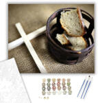  Húsvéti Böjt - húsvéti számfestő készlet - 40×50 cm (Keretre feszítve)