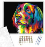  Gyönyörű Kutya - számfestő készlet - 40×50 cm (Keretre feszítve)