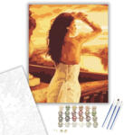  Csinos Nő - számfestő készlet - 40×50 cm (Keretre feszítve)