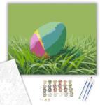  Húsvéti Tojás - húsvéti számfestő készlet - 40×50 cm (Keretre feszítve)