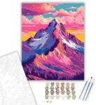  Neon Színű Hegység - számfestő készlet - 40×50 cm (Keretre feszítve)