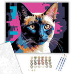  Neon Színek és Textúrák - Számfestő Készlet - 40×50 cm (Keretre feszítve)