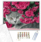 Számfestő Játék a virágok között - számfestő készlet - 40×50 cm (Keretre feszítve) (crea558-40X50-KF)