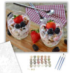 Számfestő Eperrel díszítve - számfestő készlet - 40×50 cm (Keretre feszítve) (kitch032-40X50-KF)