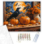  Holló és a telihold varázsa - számfestő készlet - 40×50 cm (Keretre feszítve)