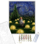  Van Gogh éjjeli fény - számfestő készlet - 40×50 cm (Keretre feszítve)