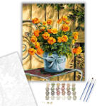  Sárga rózsa - számfestő készlet - 40×50 cm (Keretre feszítve)