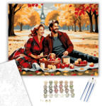  Őszi Piknik a Parkban - számfestő készlet - 40×50 cm (Keretre feszítve)