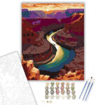  Grand Canyon Naplementében - számfestő készlet - 60×70 cm (Keretre feszítve)