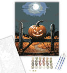  Töklámpás a telihold fényében - számfestő készlet - 40×50 cm (Keretre feszítve)