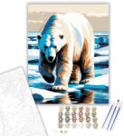  Jegesmedve az Északi-sarkon - számfestő készlet - 40×50 cm (Keretre feszítve)