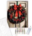  Ünnepi Koszorú Harmónia - számfestő készlet - 40×50 cm (Keretre feszítve)