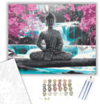 Számfestő Buddha Zen - számfestő készlet - 40×50 cm (Keretre feszítve) (ujszam063-40X50-KF)