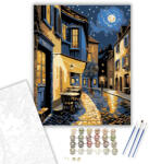  Éjjeli Utcák Varázsa - számfestő készlet - 80×100 cm (Keretre feszítve)