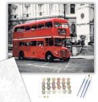  London Busz - számfestő készlet - 40×50 cm (Keretre feszítve)