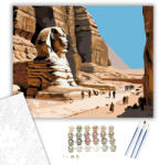  A Szfinx Monumentális Jelenléte - számfestő készlet - 40×50 cm (Keretre feszítve)